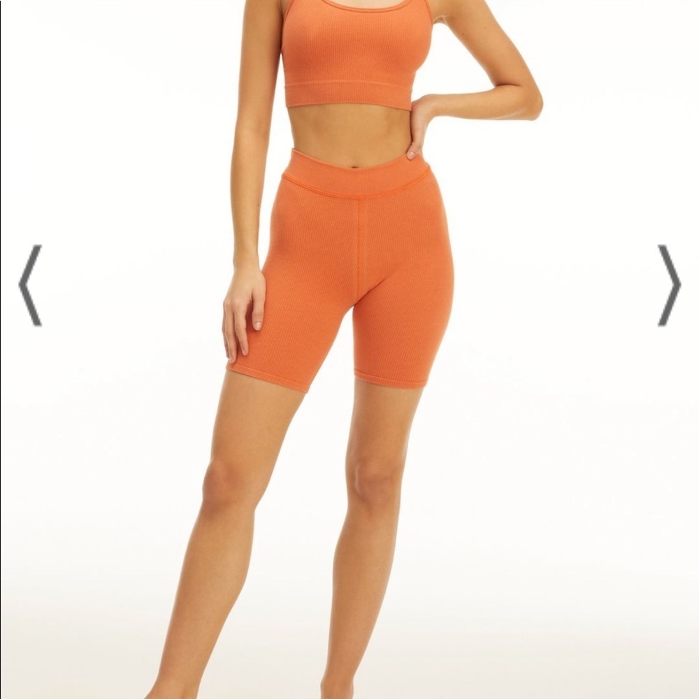 Good American Seamless Rib Bike Shorts